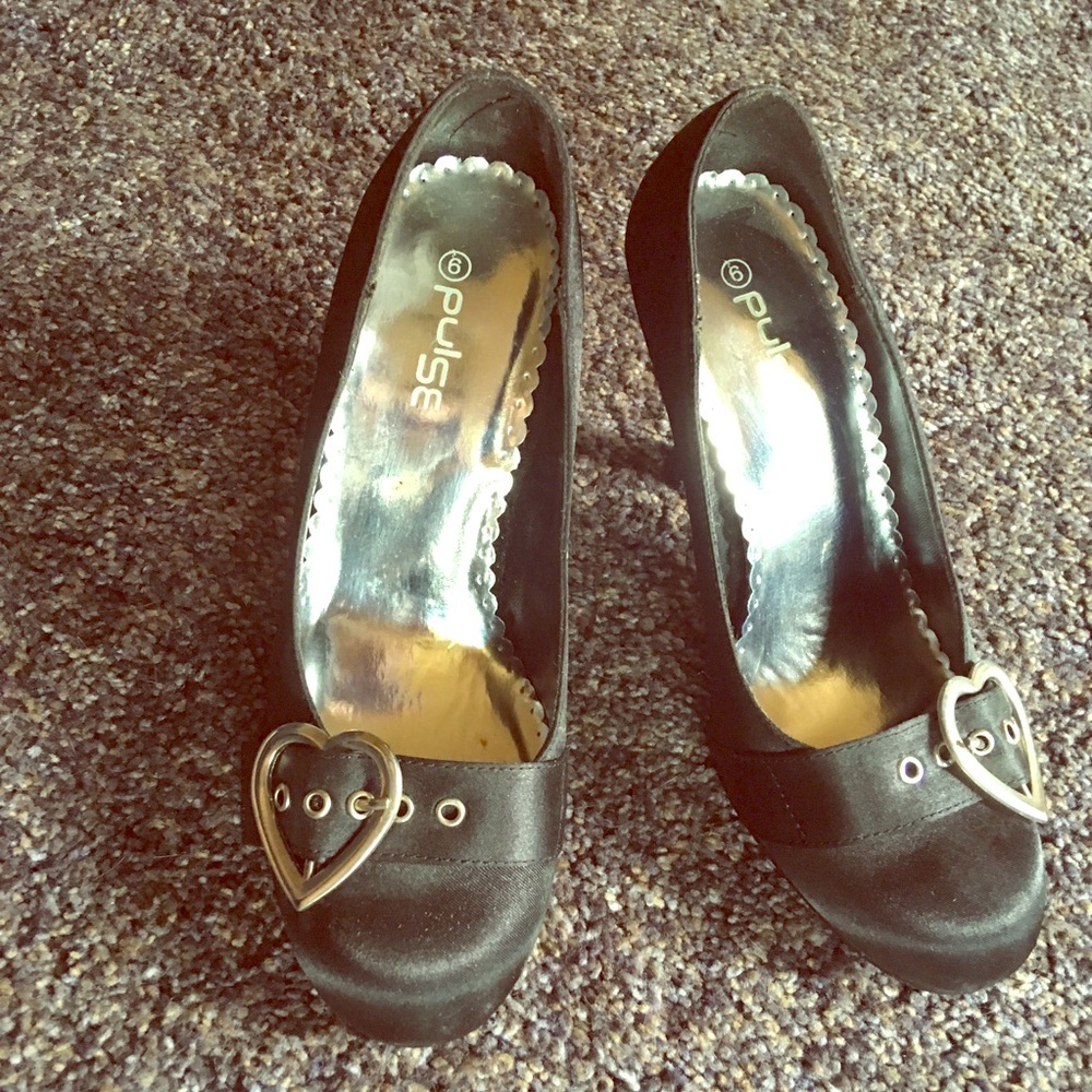 Heart Buckle Heels